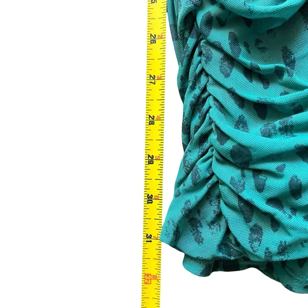 Free People Katana Mini Dress Green Ruched XS
